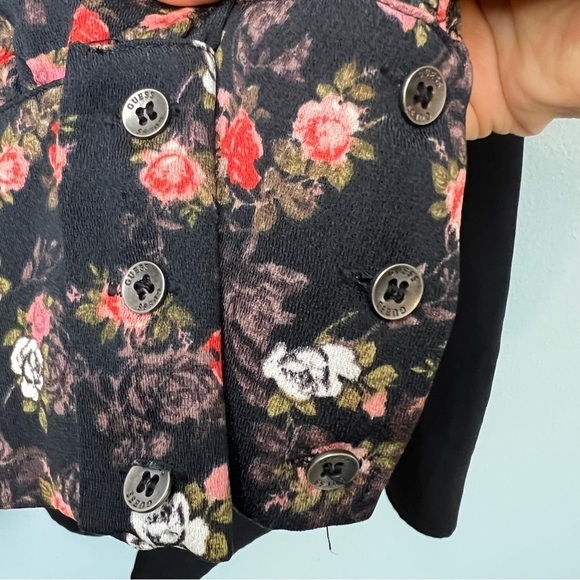 GUESS Women's Scarlett Ditsy Floral Print Bowtie Romper Jumpsuit Sz 4 Y2K - Picture 8 of 16